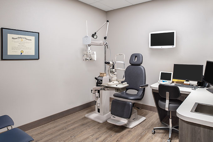 Eye exam area at The Eye Site